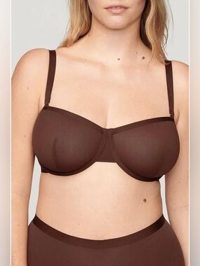Cuup Bra The Balconette Ultramarine 36D maroon brown